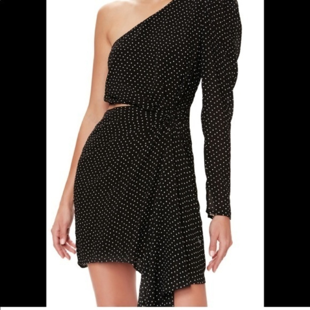 NWT AFRM Polka Dot Cutout Cocktail Dress